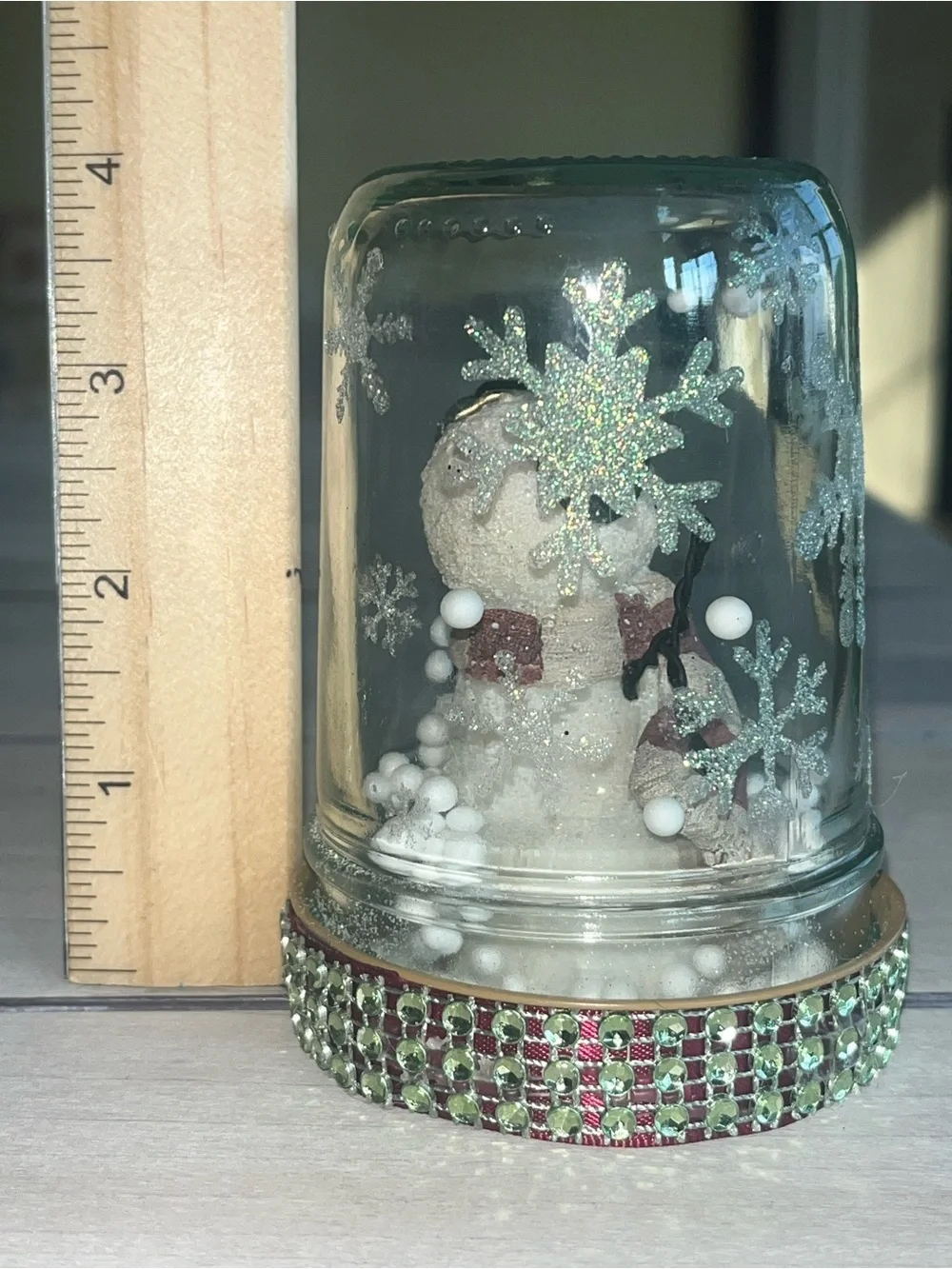 Set of Handmade Santa & Frosty Table or Mantle Christmas Decor